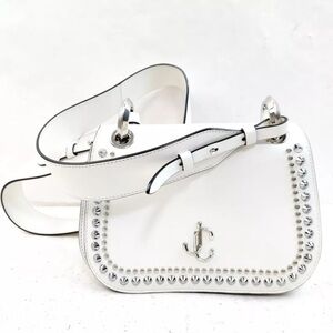 ❌SOLD❌ Jimmy Choo White Leather Studded Crossbody Bag